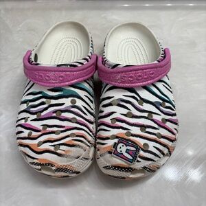 Zebra Print Clogs | Crocs J5
